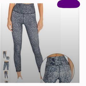 Reversible snake print or cheetah leggings grey